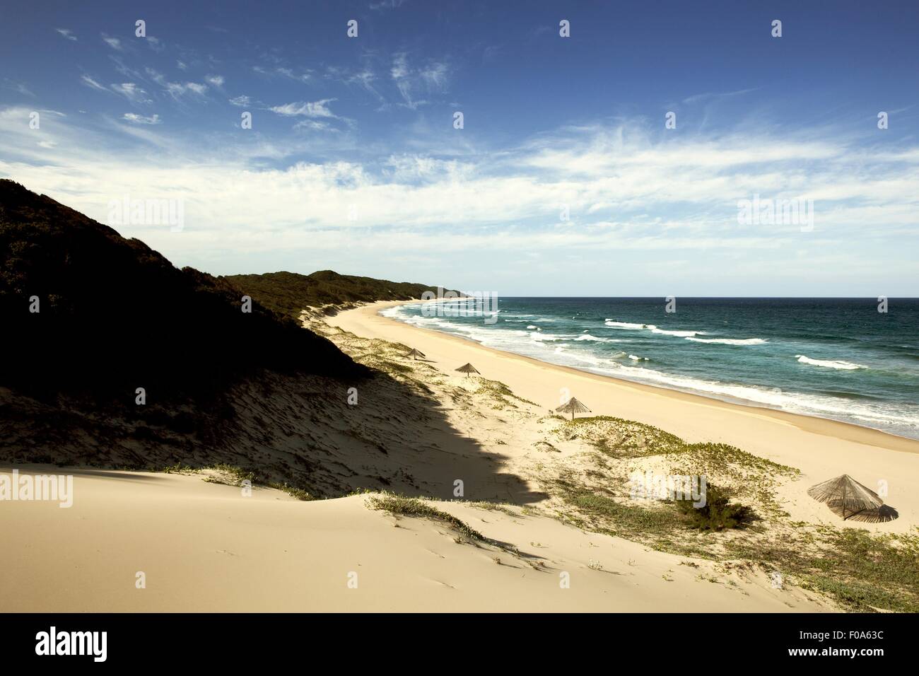 View of Maputaland Marine Reserve on beach at South Africa Stock Photo