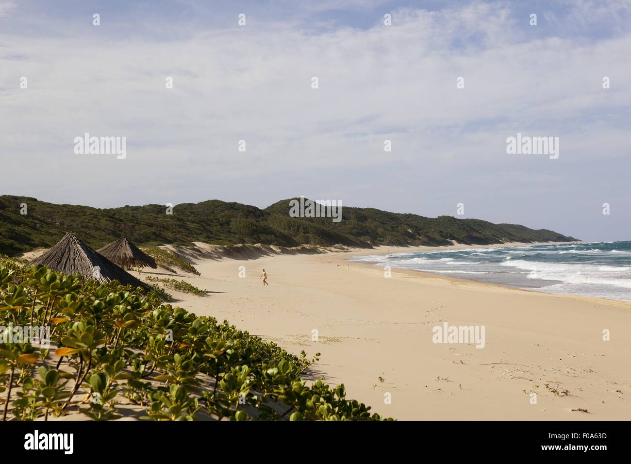 View of Maputaland Marine Reserve on beach at South Africa Stock Photo