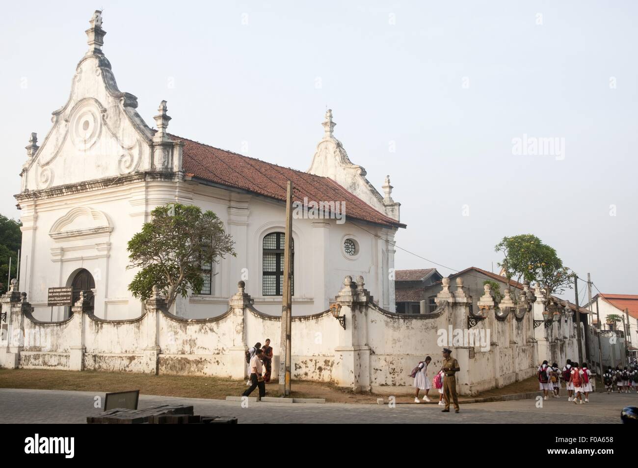 View of Dutch Church and Galle Fort at Sri Lanka Stock Photo