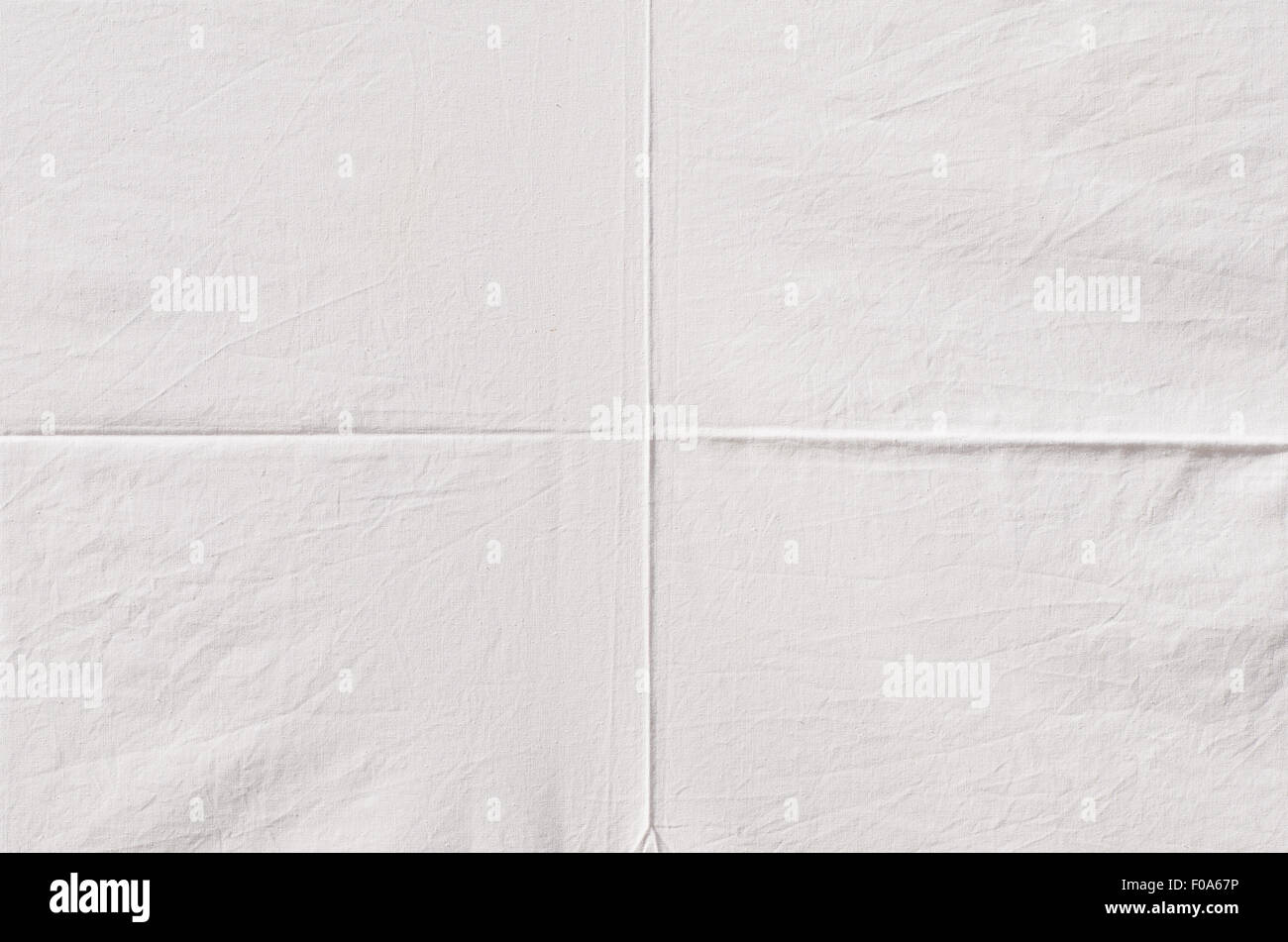 white wrinkled fabric texture background Stock Photo