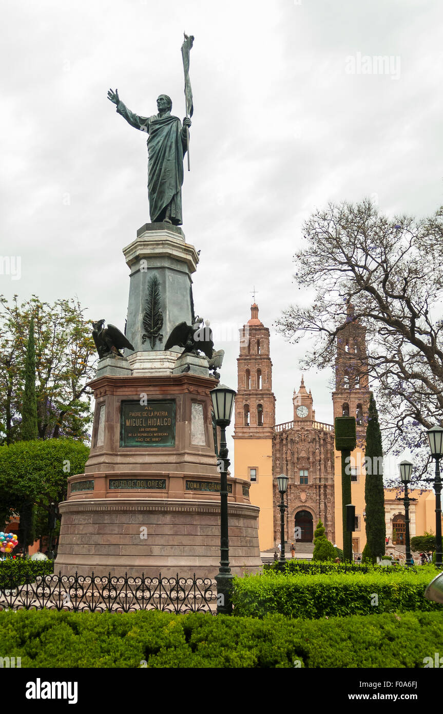 Statue of Miguel Hidalgo, Dolores Hidalgo, Mexico Stock Photo
