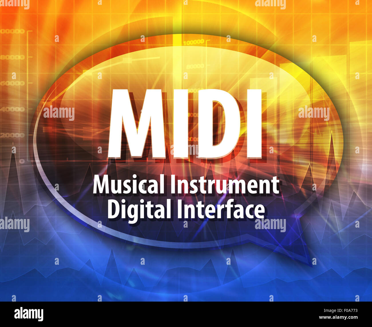 Speech bubble illustration of information technology acronym