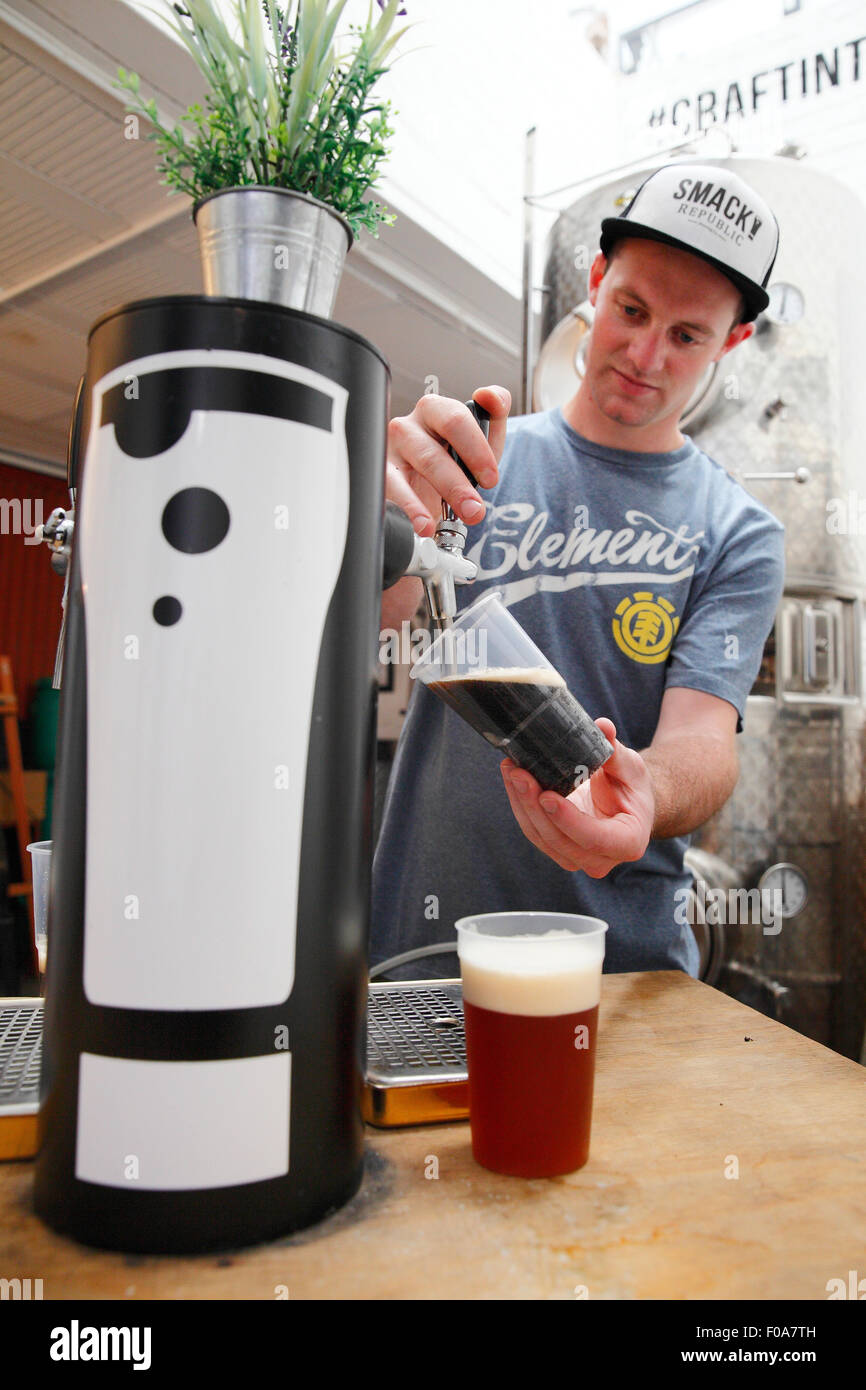 South Africa, Johannesburg, Maboneng Precinct, Arts on Main. Craft beer brewery in the creative hub and redevelopment of the inn Stock Photo