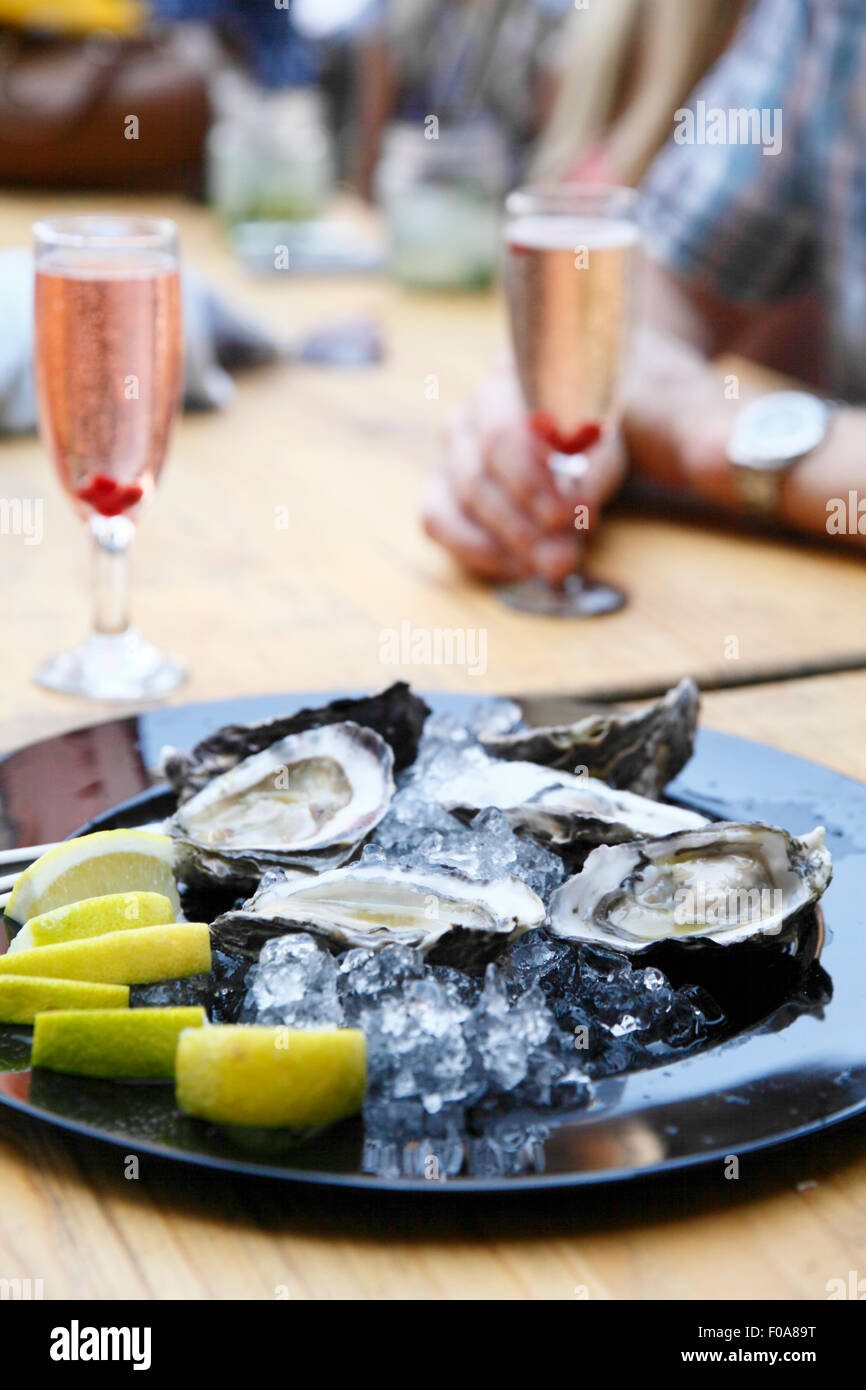 South Africa, Johannesburg. Selling oysters at the Neighbourgoods