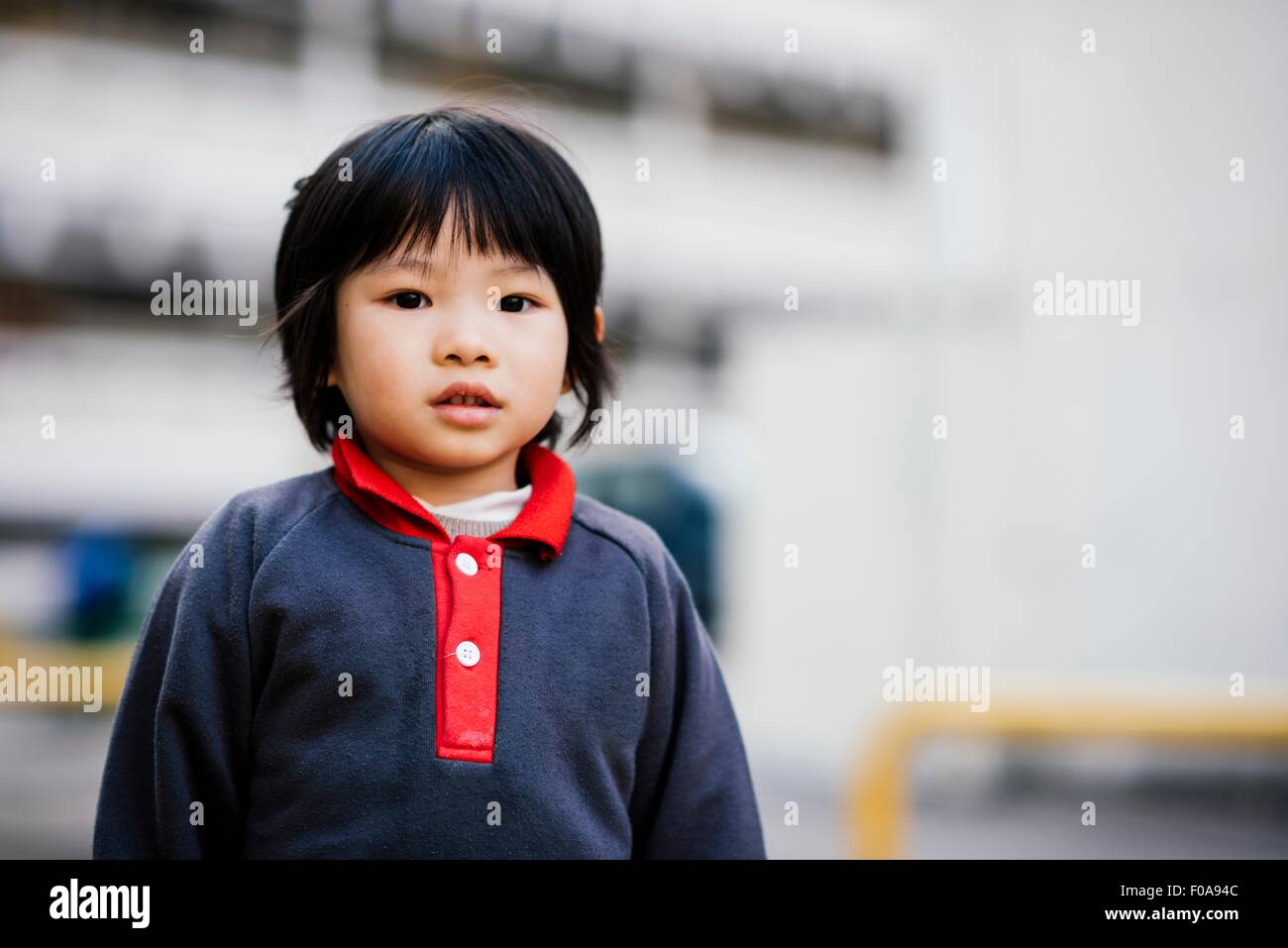 Portrait of boy looking at camera Stock Photo