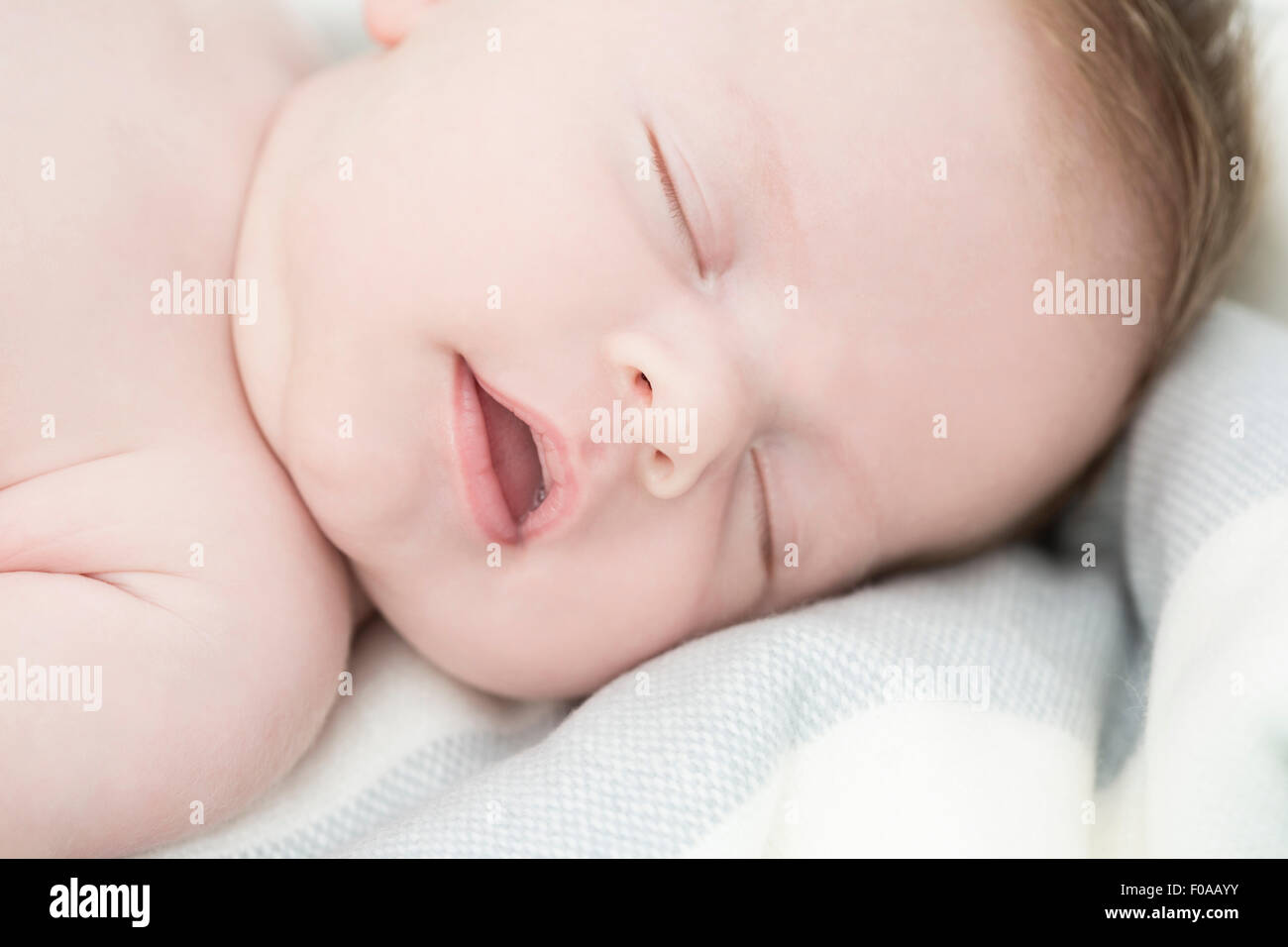 Close up of baby sleeping Stock Photo