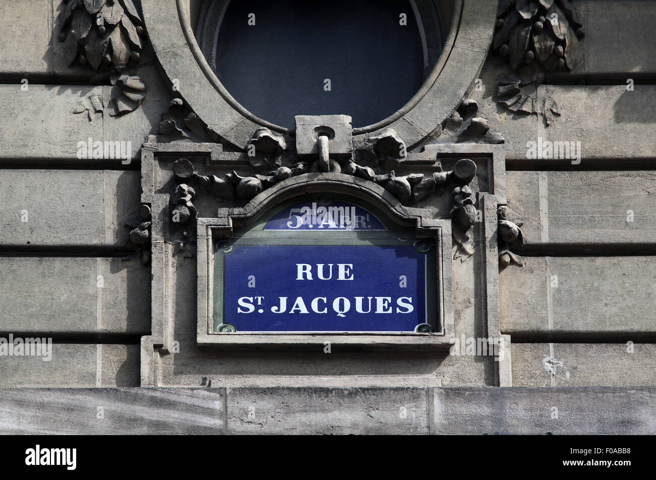 Street sign Rue st. Jacques in Paris France Stock Photo Alamy