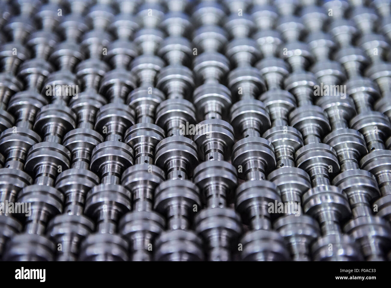 Close up view of engineered parts Stock Photo