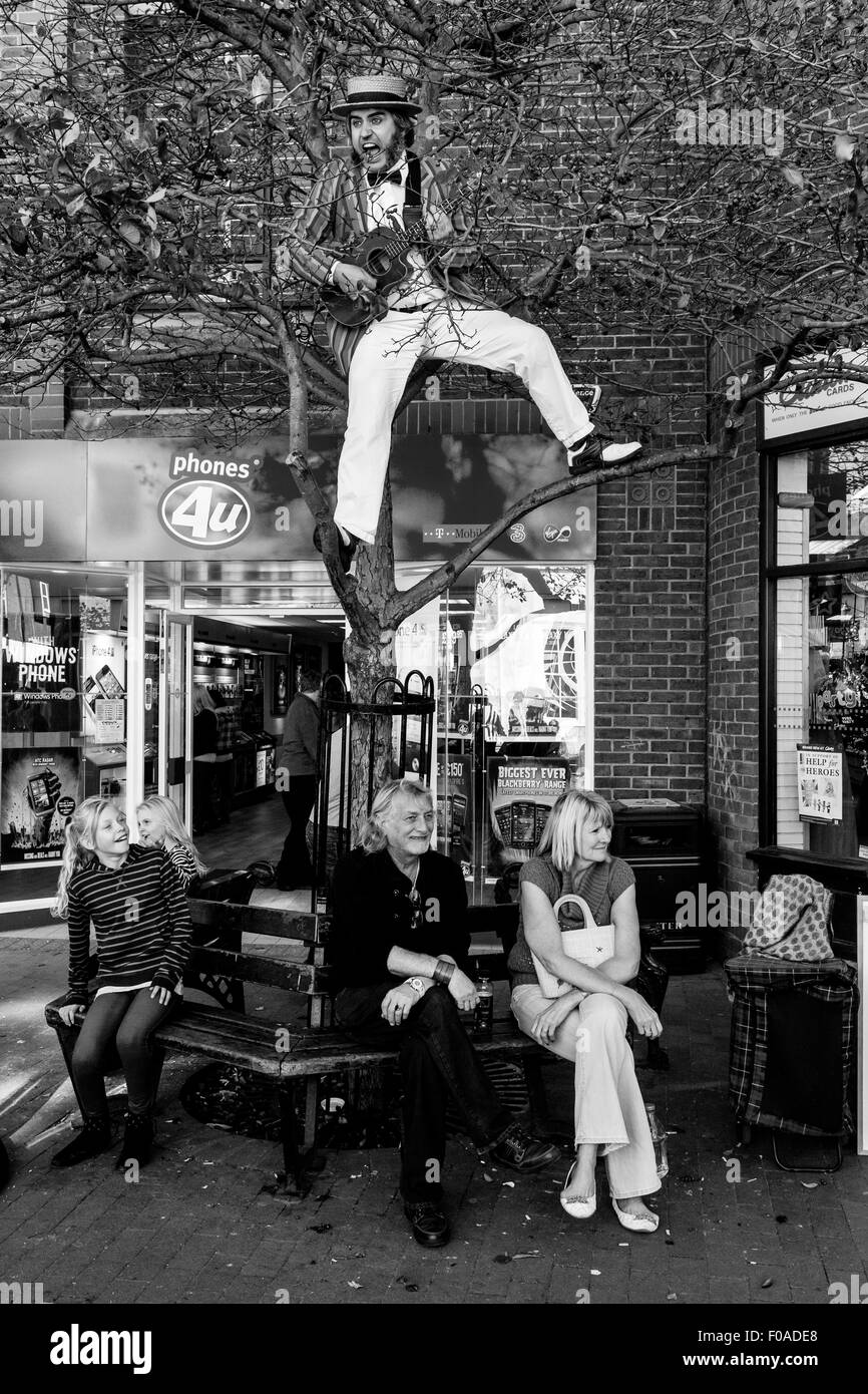 The Iron Boot Scrapers Steampunk Band Perform In Lewes Town Centre