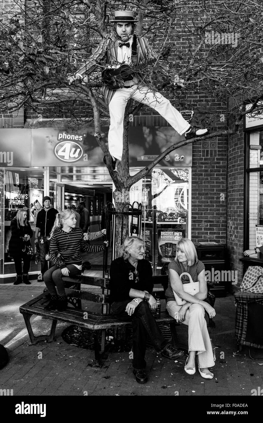 The Iron Boot Scrapers Steampunk Band Perform In Lewes Town Centre