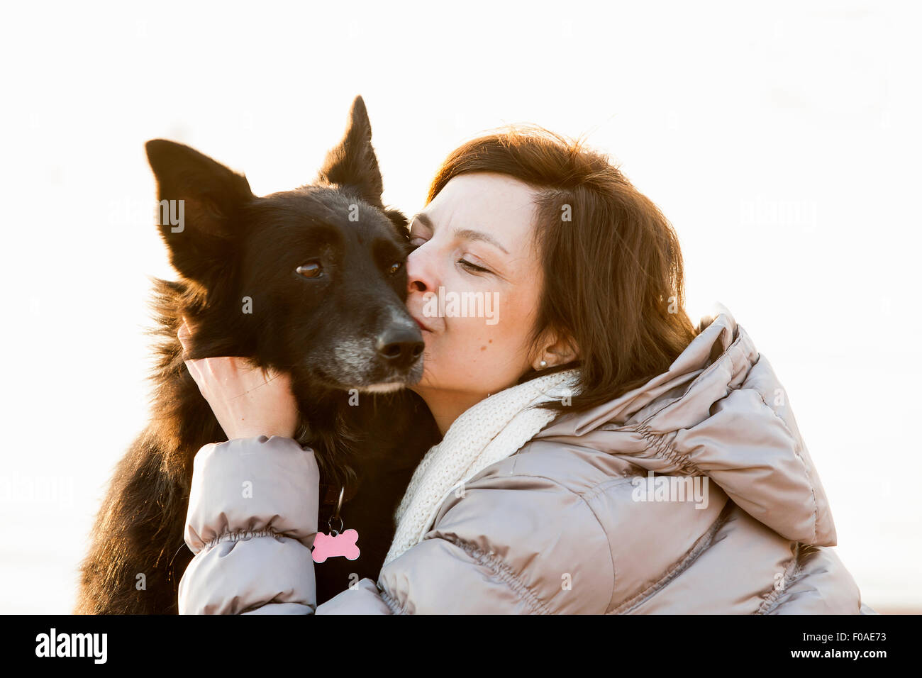 Woman kissing dog hires stock photography and images Alamy