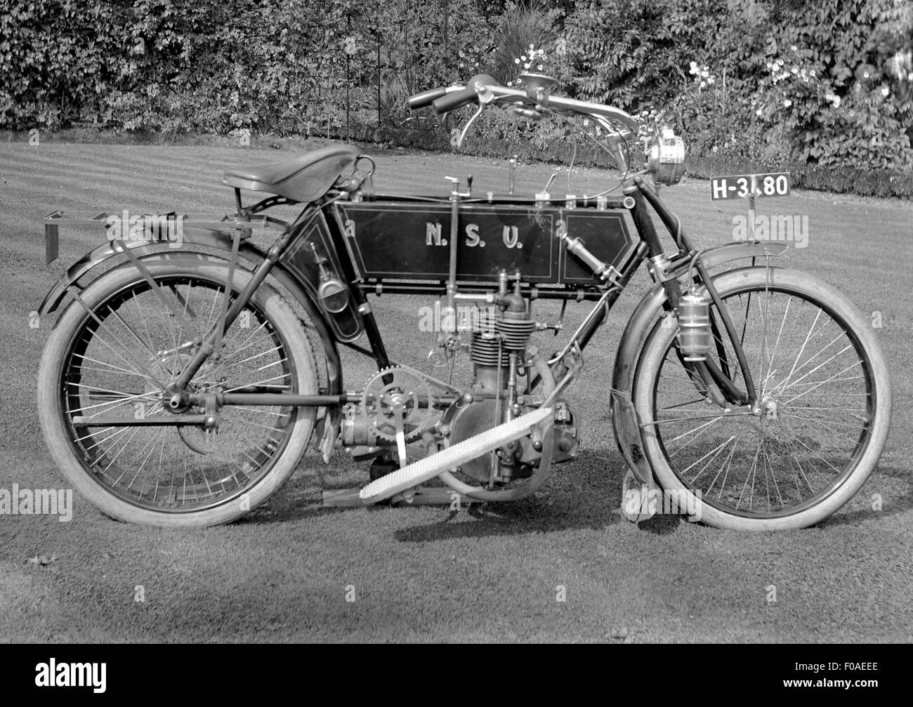 AJAXNETPHOTO - 1908 1914; 1911 (APPROX) - EDWARDIAN MOTORCYCLE - THE N.S.U. PHOTO:AJAX VINTAGE PICTURE LIBRARY REF:JB 80201 43 Stock Photo