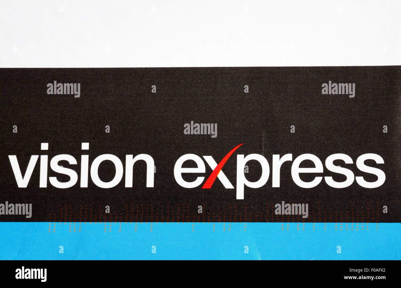vision express logo on envelope Stock Photo