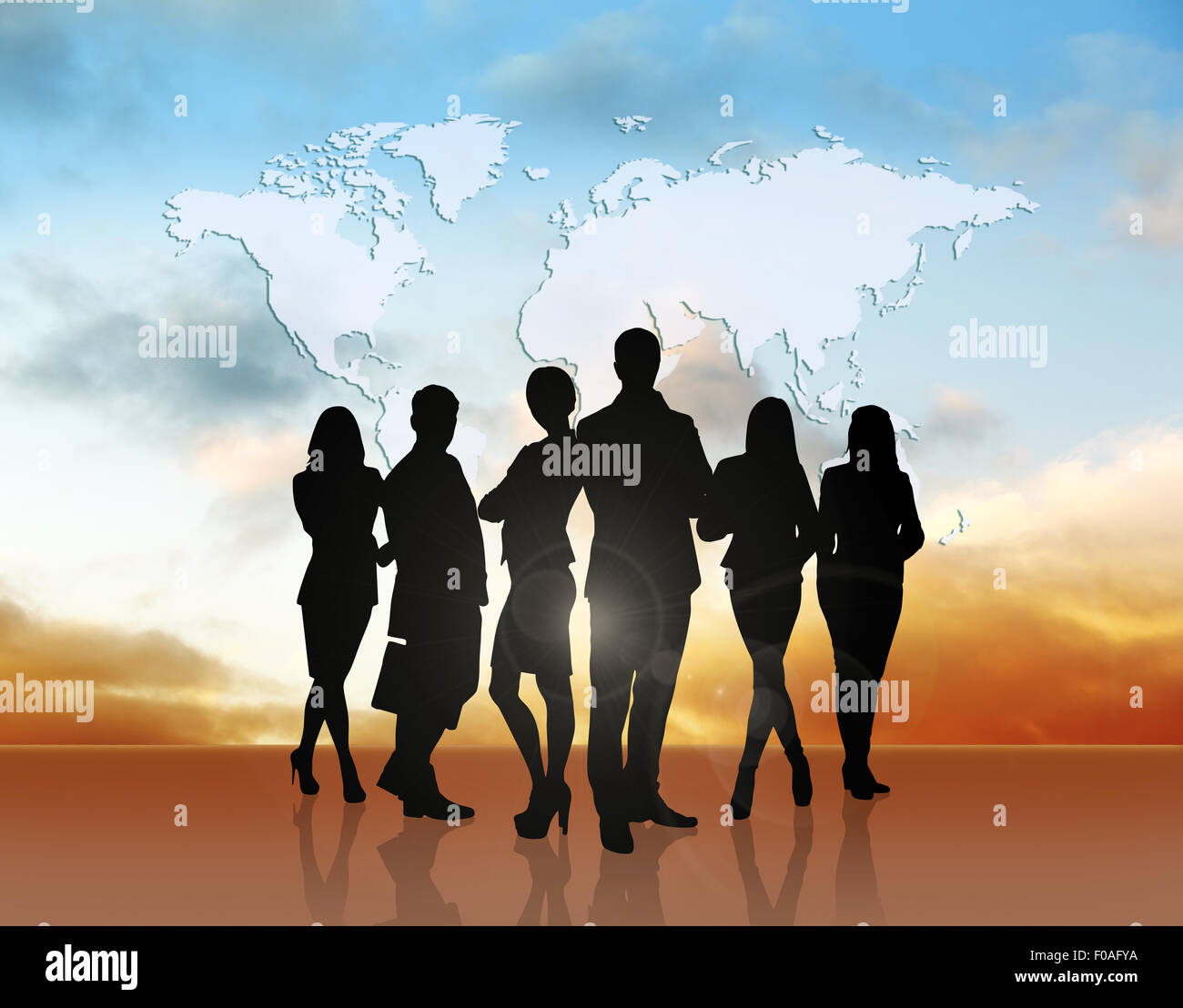 Employees group silhouettes hi-res stock photography and images - Alamy