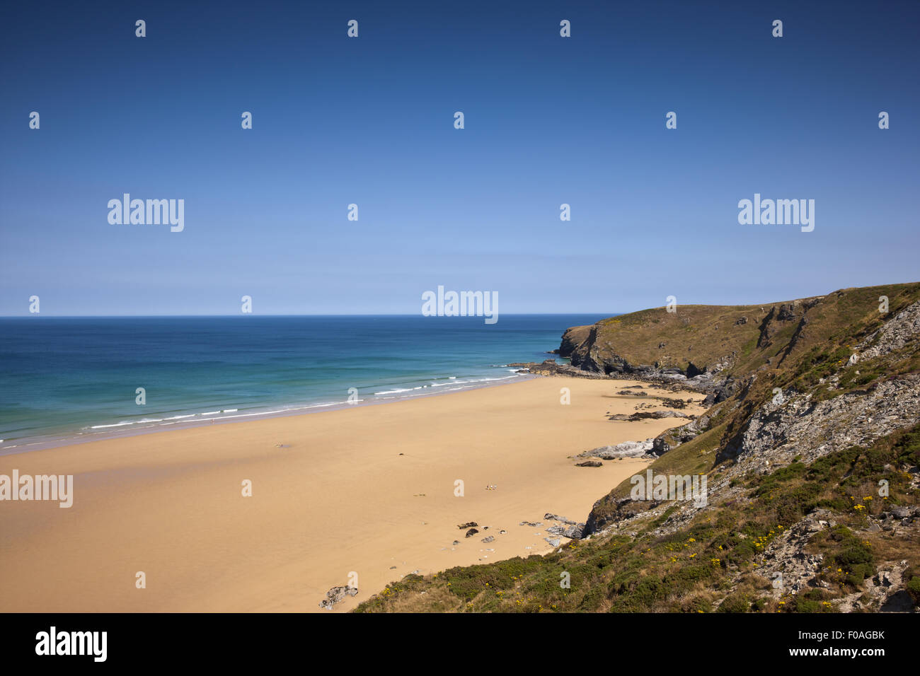 Watergate Bay Beach Stock Photo Alamy