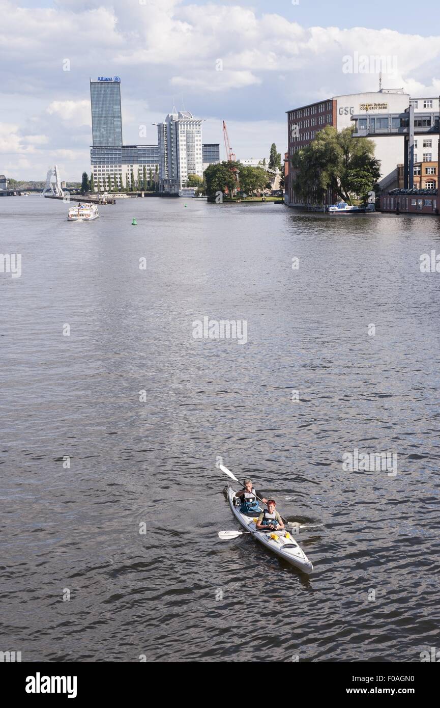 People kayaking in Friedrichshain, Berlin, Germany Stock Photo Alamy