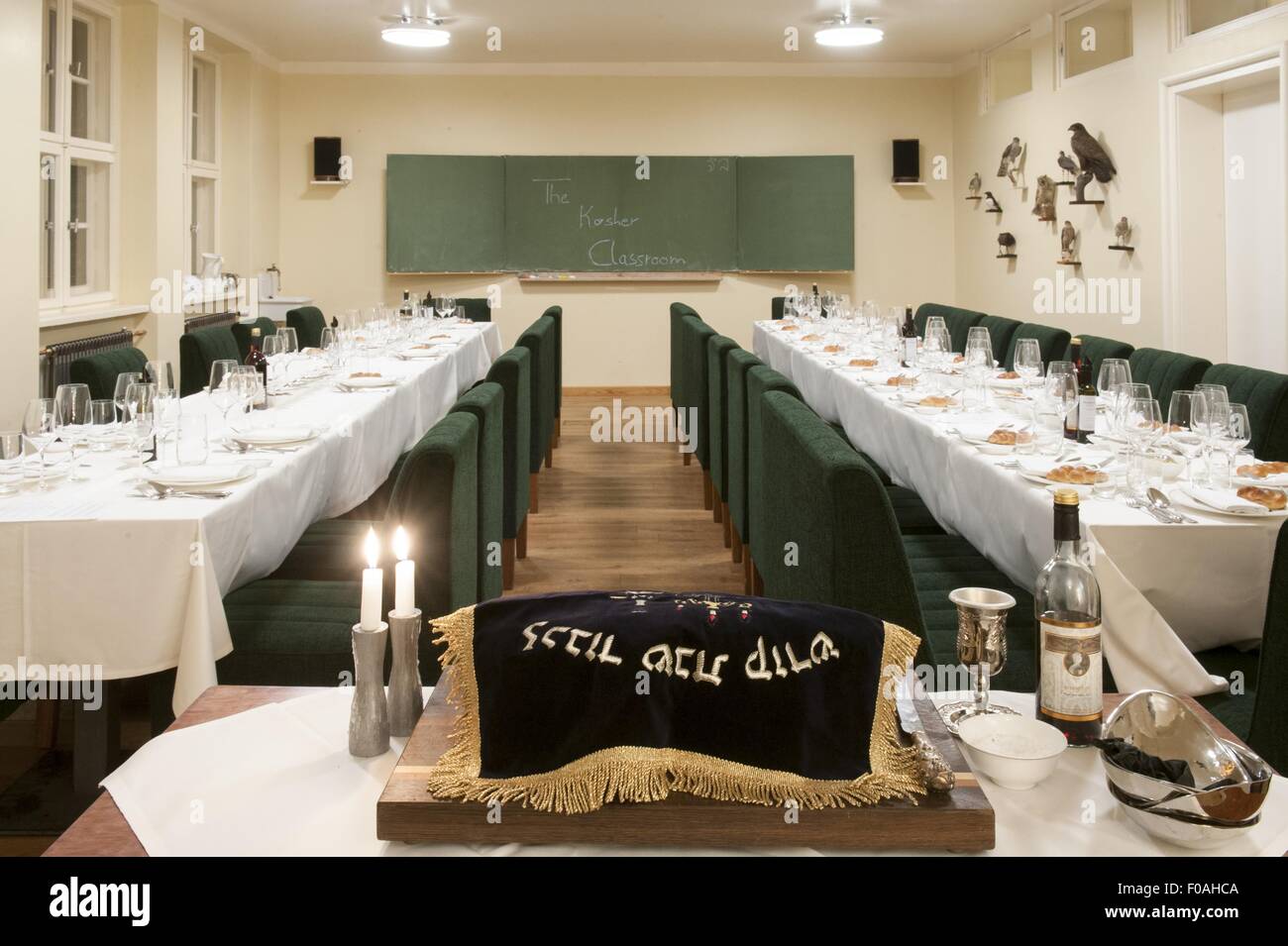 Kosher classroom of girl's school in Berlin, Germany Stock Photo