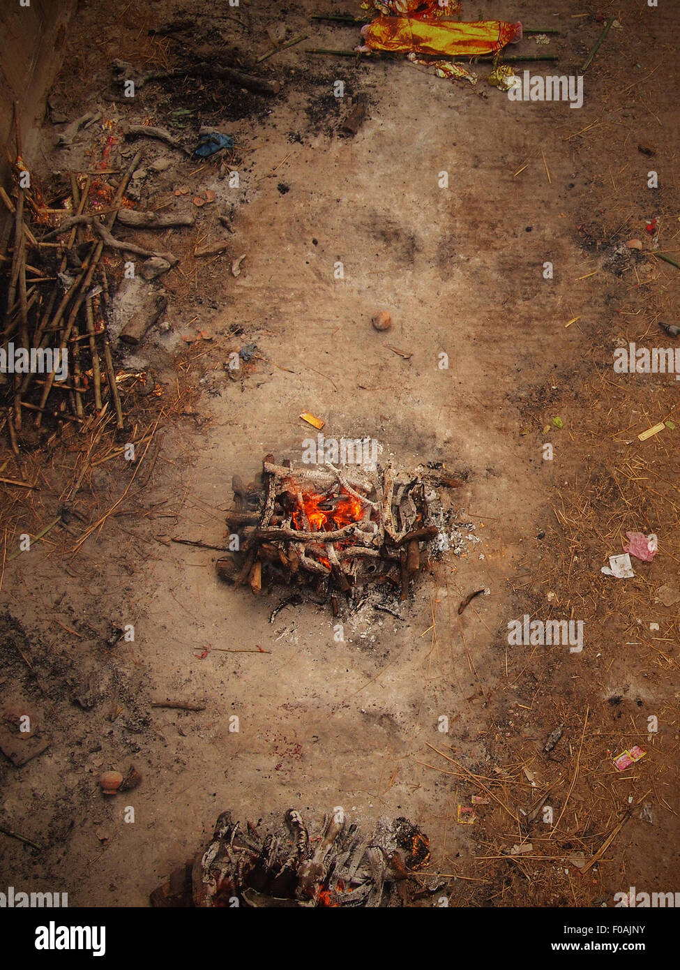 Burning corpse in Varanasi, India Stock Photo Alamy