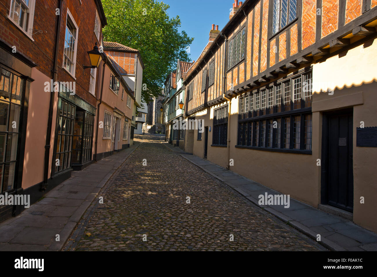 Elm hill old street Norwich England UK Stock Photo Alamy