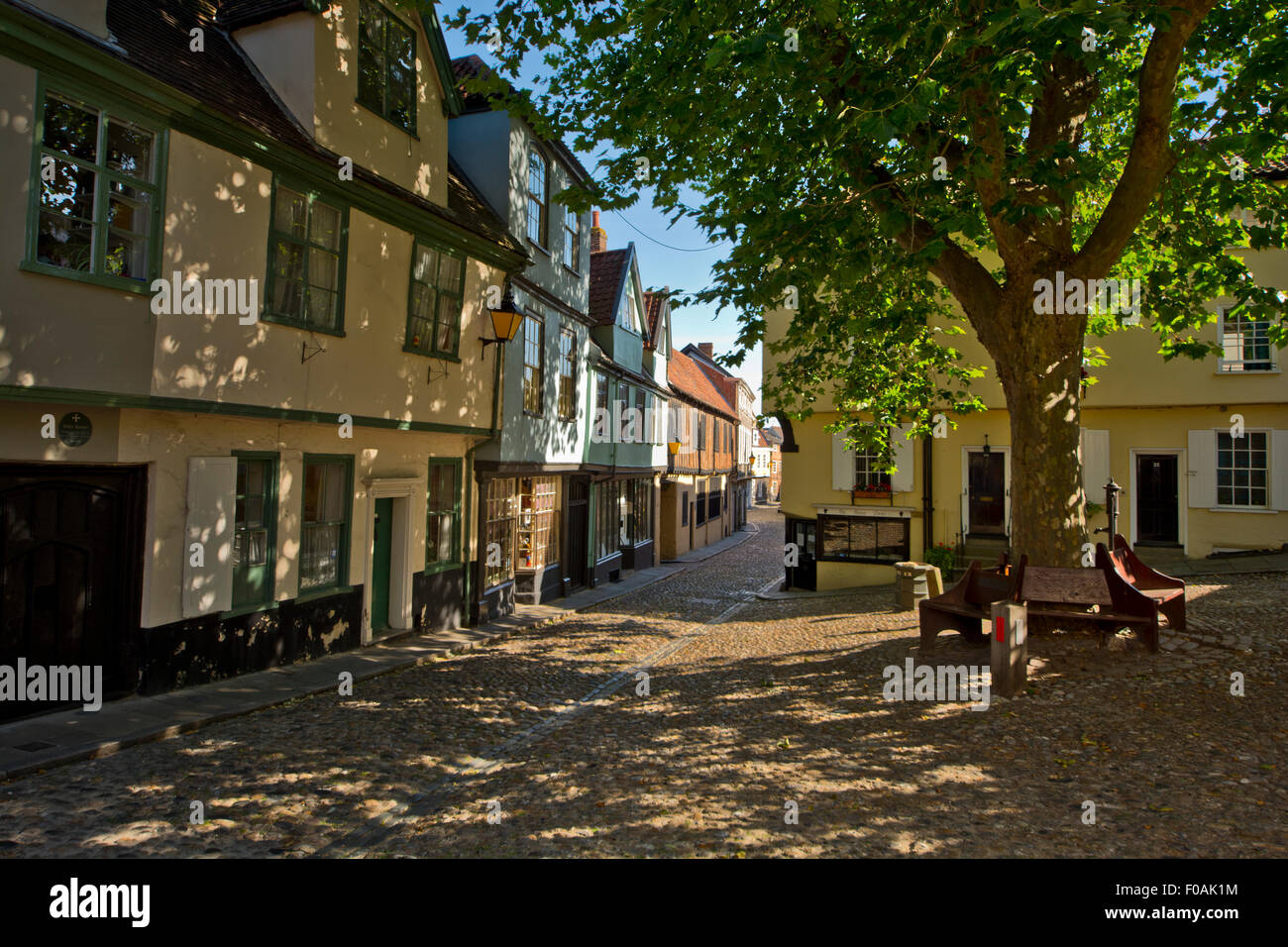 Elm hill old street Norwich England UK Stock Photo Alamy