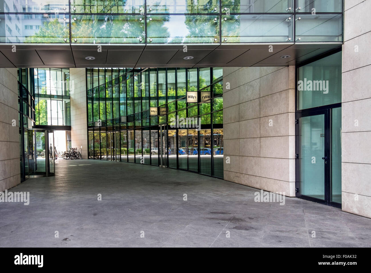 Berlin Willy Brandt Haus Willy Brandt House Willy S Bistro Stock