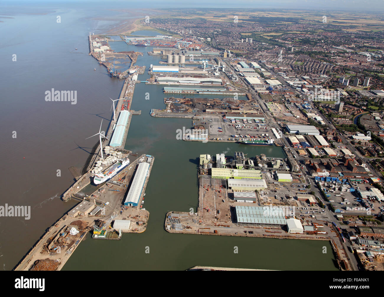 aerial view of Seaforth Docks in Liverpool, Merseyside, UK Stock Photo 86288357 Alamy