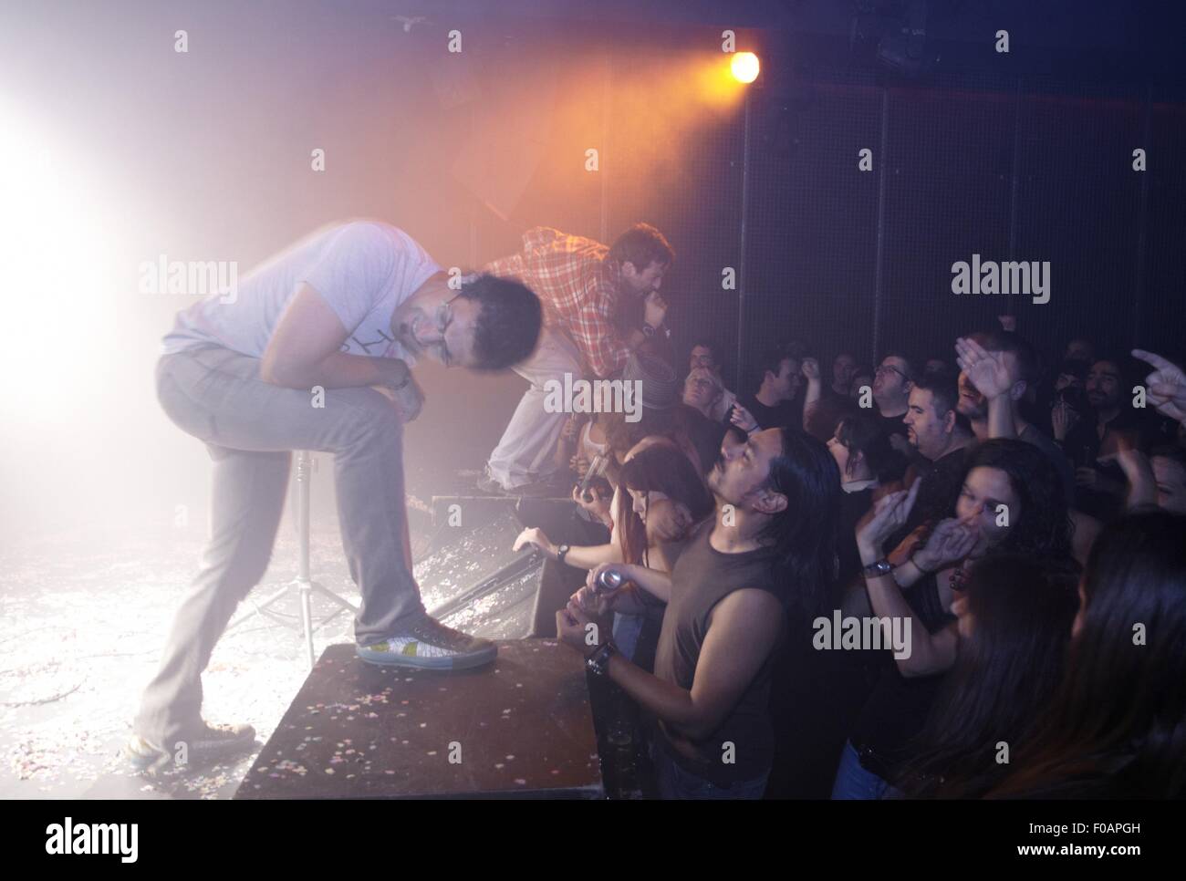 Singer performing in Anti-Karaoke Show at Sala Apolo, Barcelona, Spain  Stock Photo - Alamy