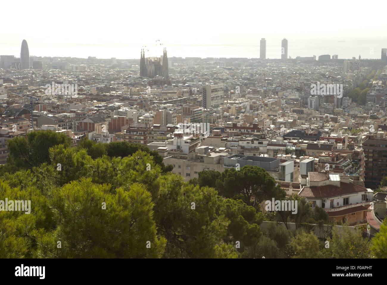 View of cityscape in Barcelona, Spain Stock Photo - Alamy