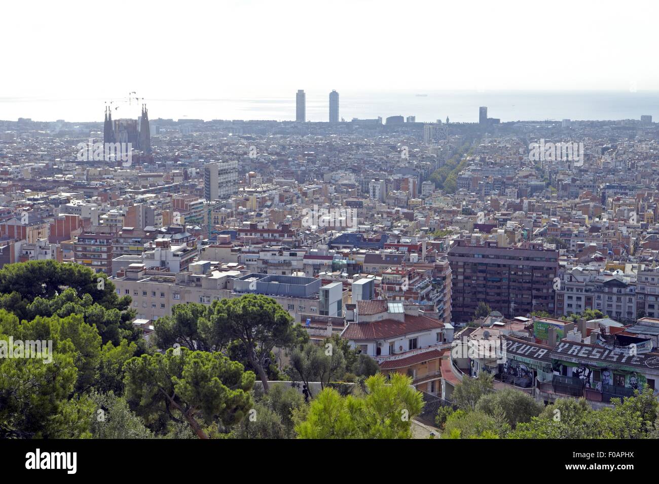 View of cityscape in Barcelona, Spain Stock Photo - Alamy