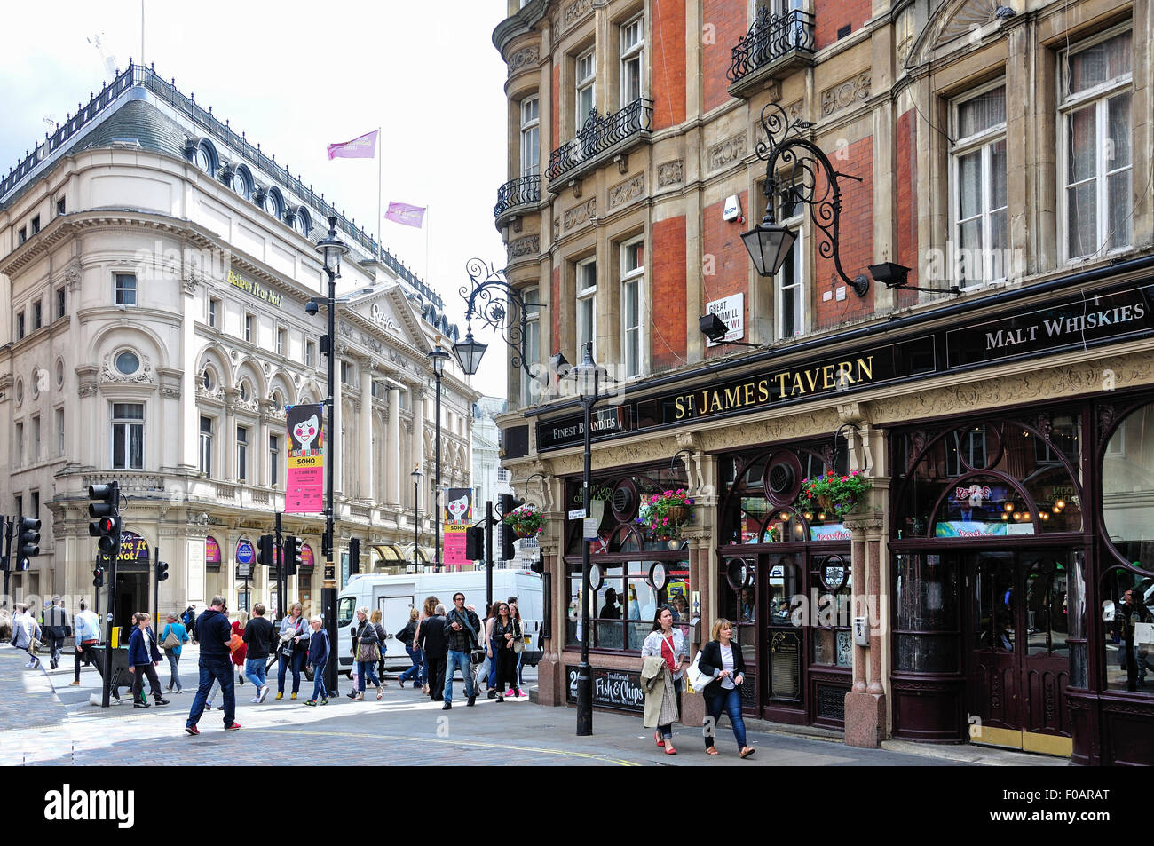 St James' Tavern, Great Windmill Street, Soho, West End, City of Westminster, London, England, United Kingdom Stock Photo