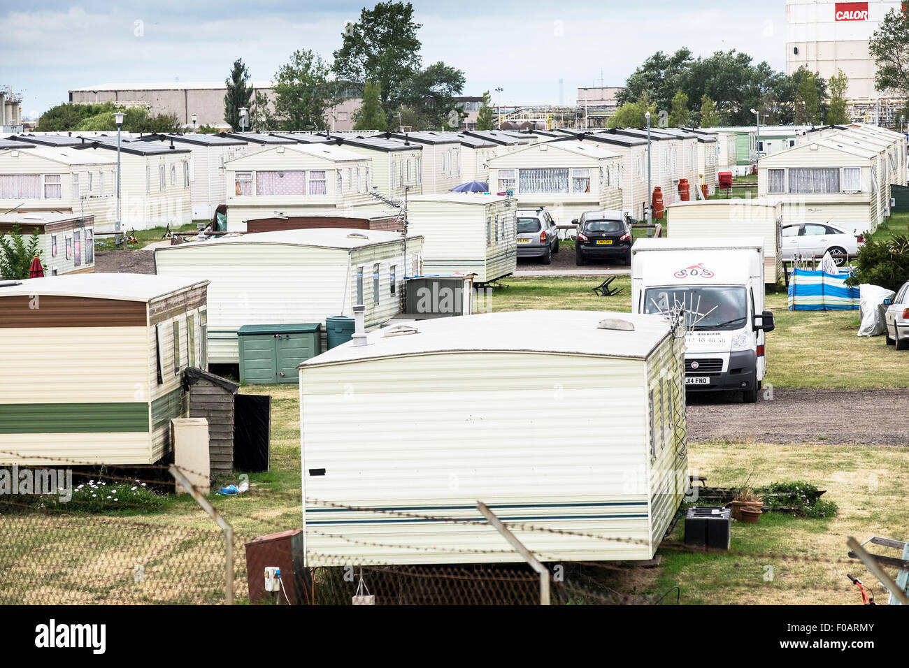 Canvey island Thorney Bay Village. A residential caravan park on