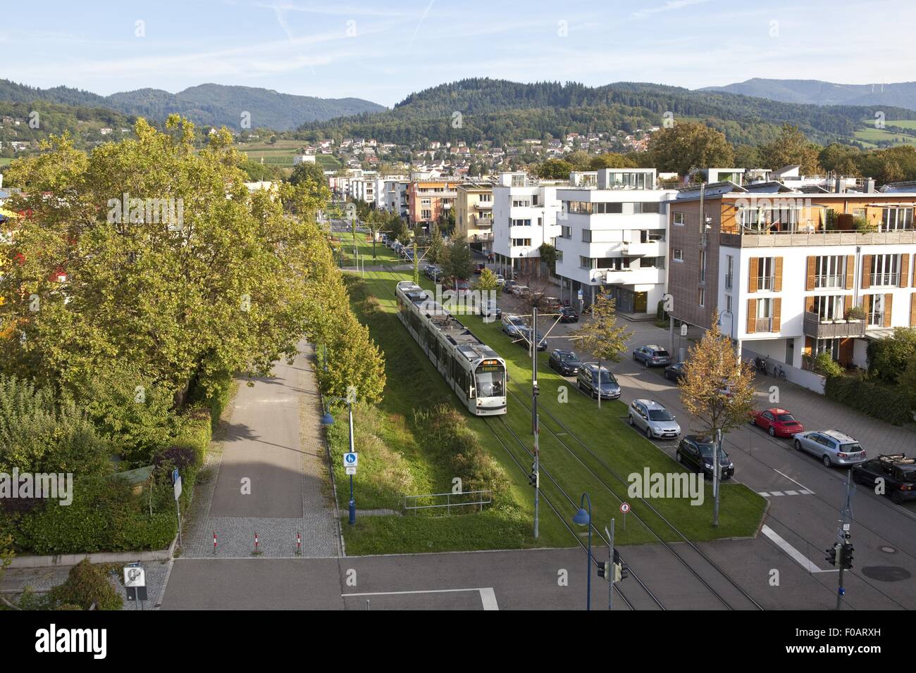 View of Vauban in Freiburg, Germany, aerial view Stock Photo Alamy