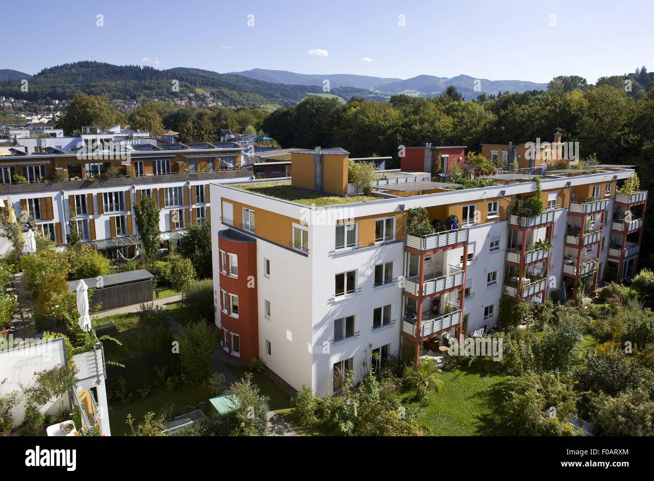 Freiburg city germany road homes hires stock photography and images