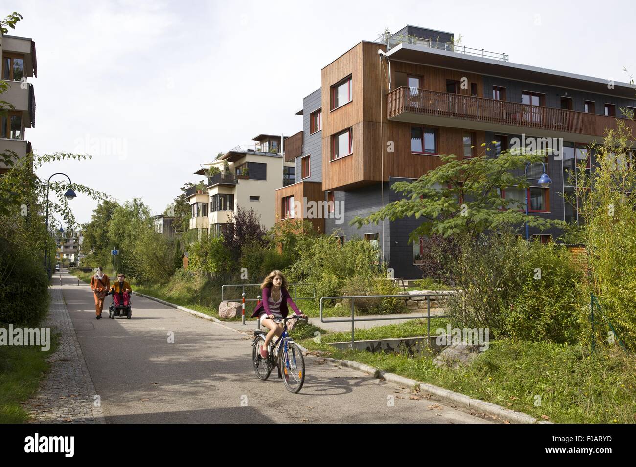 View of Vauban in Freiburg, Germany, aerial view Stock Photo Alamy