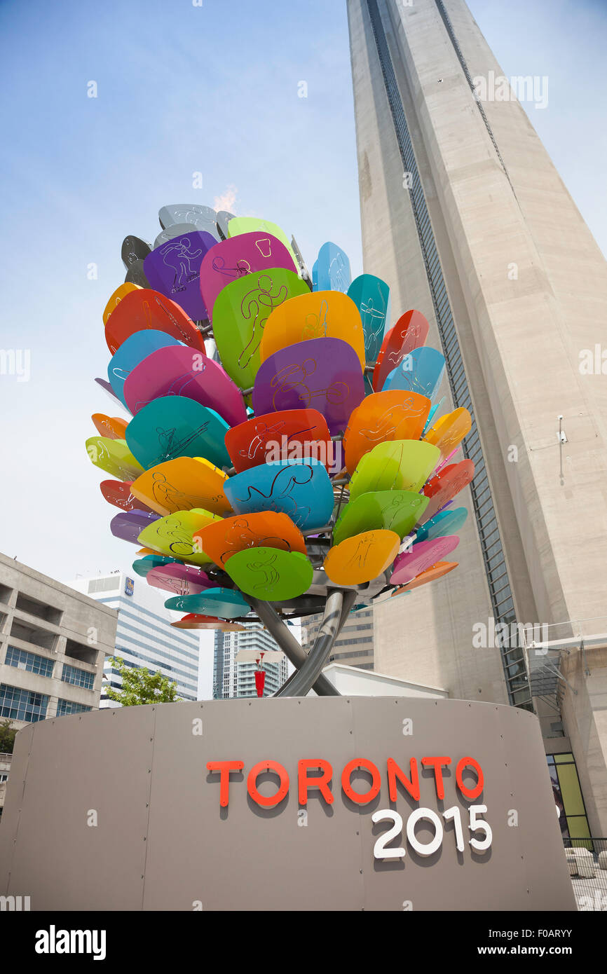 Pan Am Games 2015 in the host city Toronto;Ontario;Canada;celebration with sports and music throuout the city Stock Photo