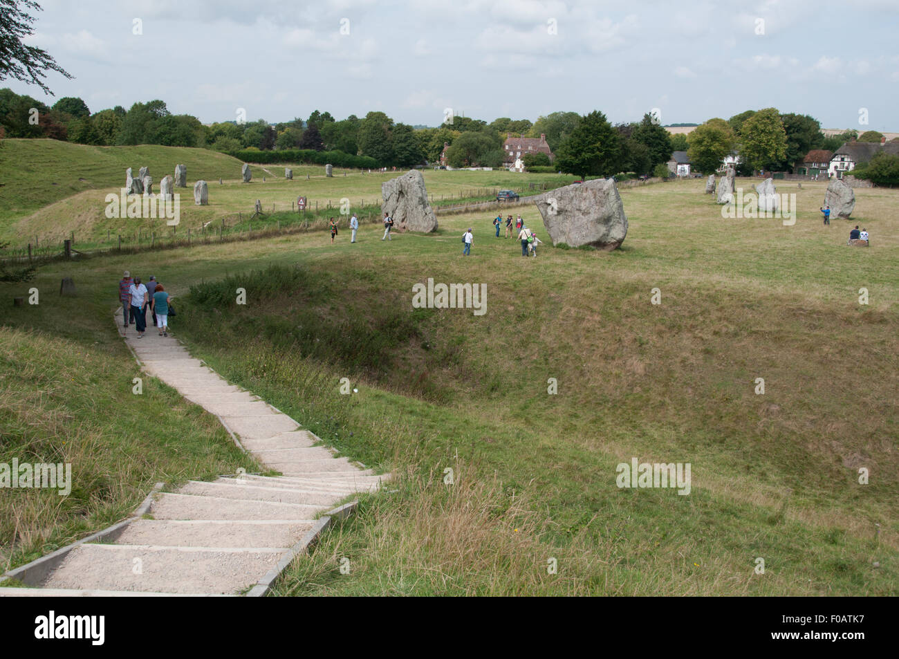 Avebury Neolithic / prehistoric stone circle, Wiltshire, England, United Kingdom Stock Photo