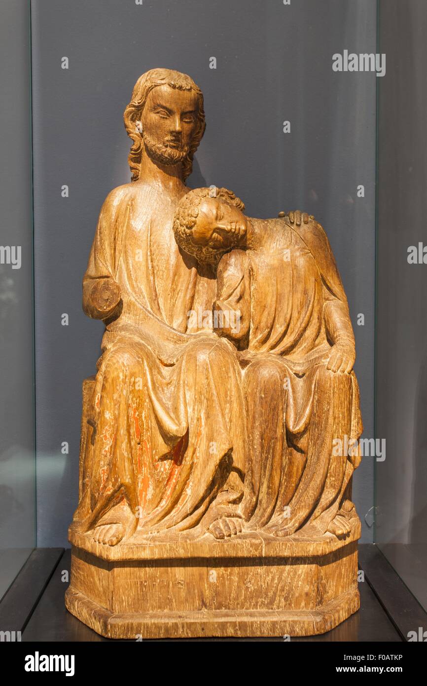 Sculpture of Christ Johannes in Augustiner museum, Freiburg, Germany Stock Photo