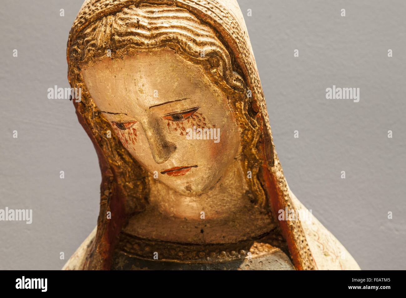 Close-up of St Mary, Augustiner museum, Freiburg, Germany Stock Photo