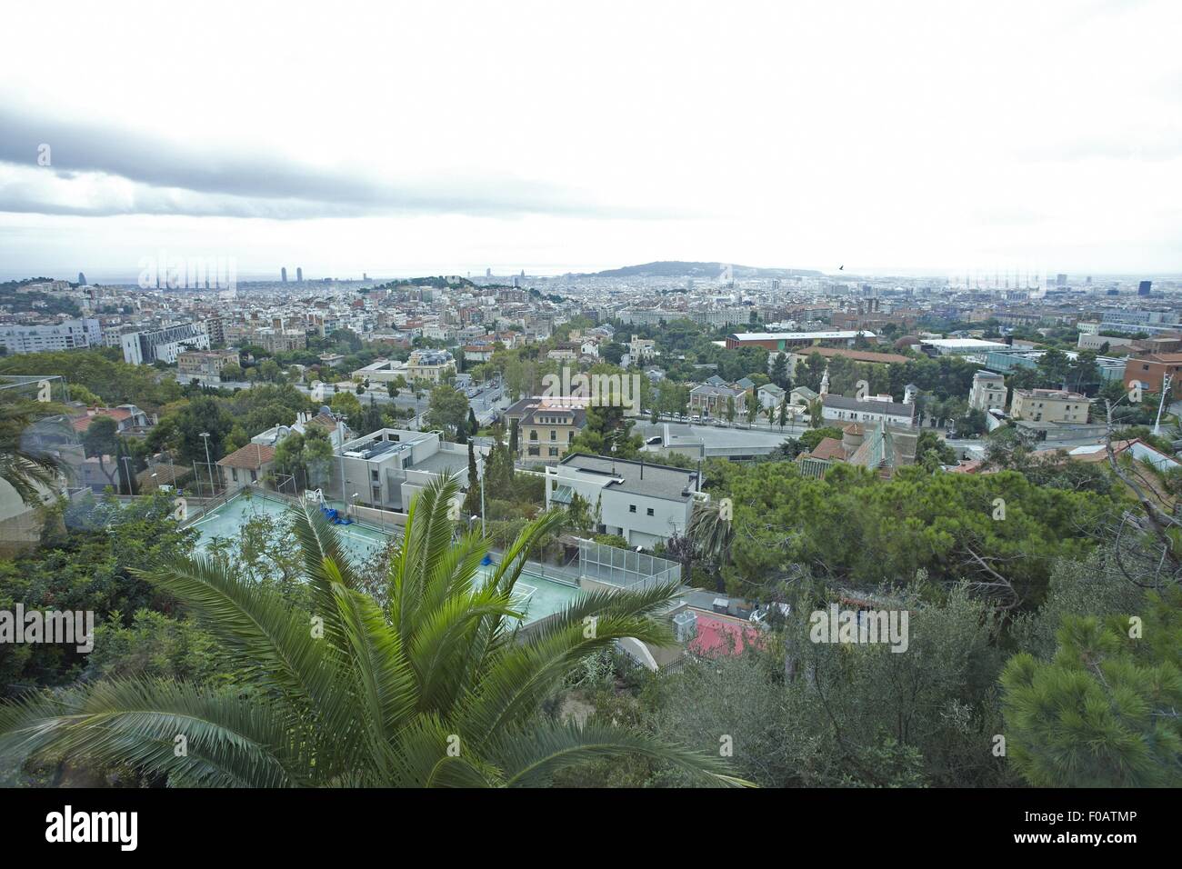 View of cityscape and nature in Barcelona, Spain Stock Photo - Alamy