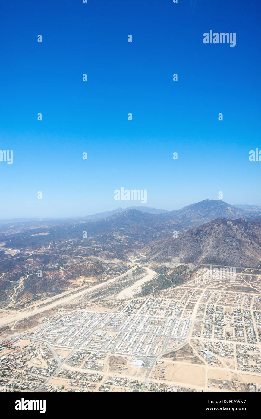 Houses formation in desert area. Los Cabos, Baja California Sur. Mexico Stock Photo
