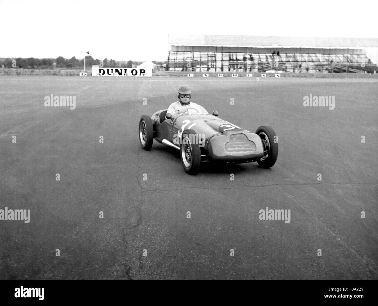 Racing Car at Silverstone, UK 1950 Stock Photo