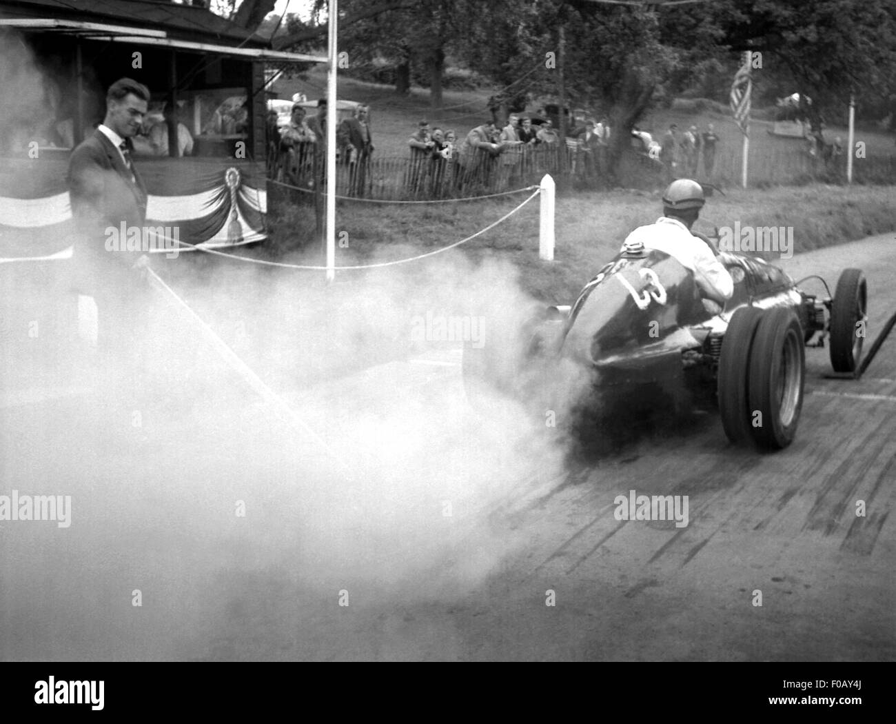 Bugatti racing car at Prescott hillclimb, UK 1930s Stock Photo