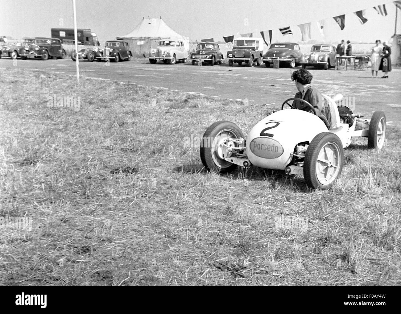 Parsenn 500 racing car 1950s Stock Photo