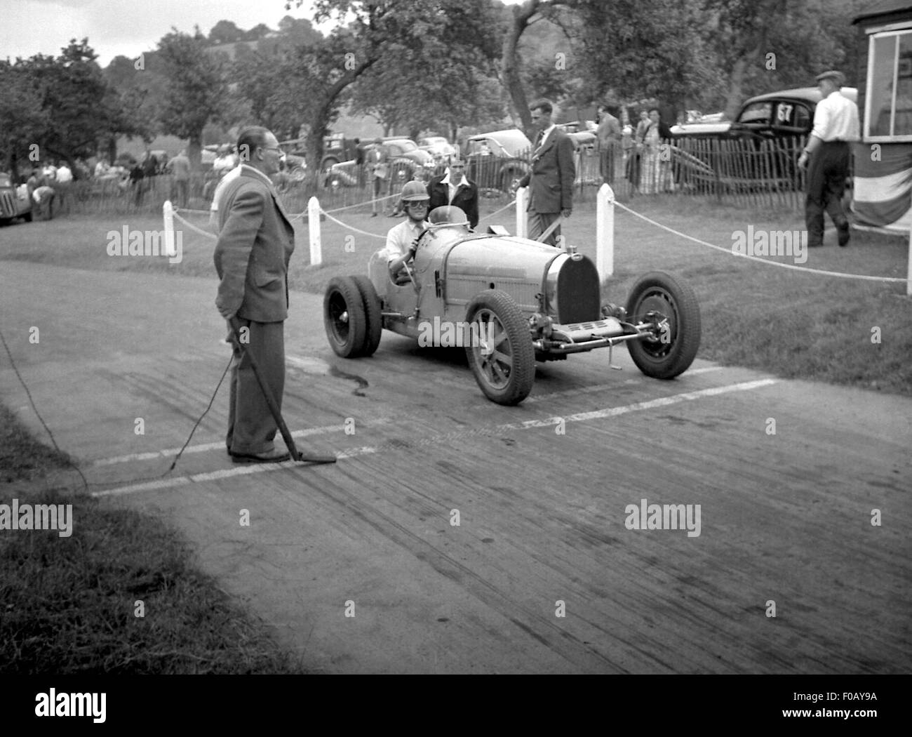 Bugatti racing car at Prescott 1930s Stock Photo