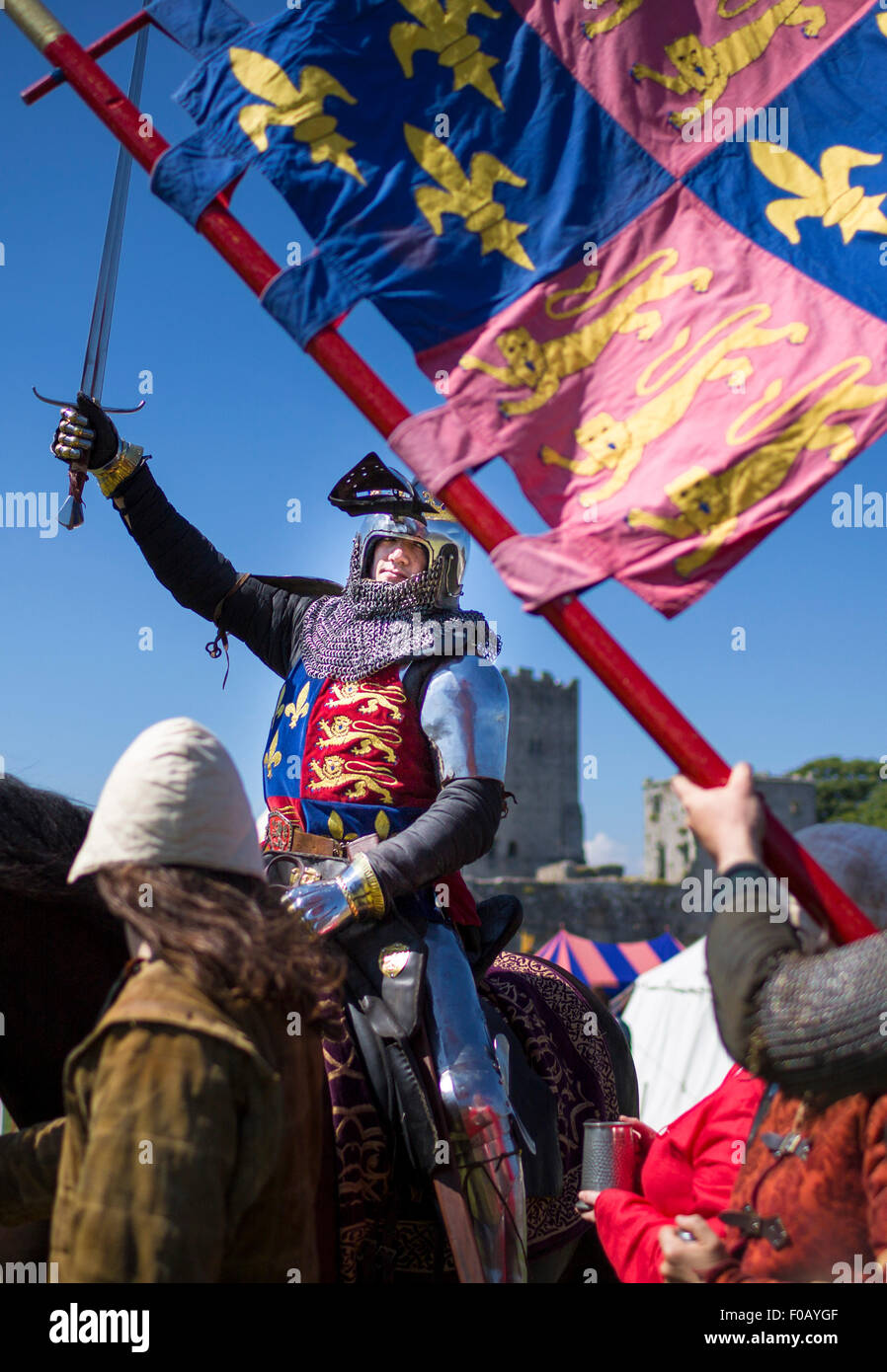 King Henry V rouses his men at Portchester Castle in Hampshire as his ...