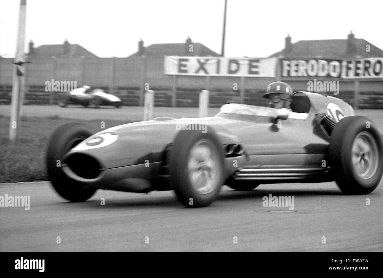 XIV BARC 200 Aintree 18th April 1959. Graham Hill Lotus 16 finished 11th. Stock Photo