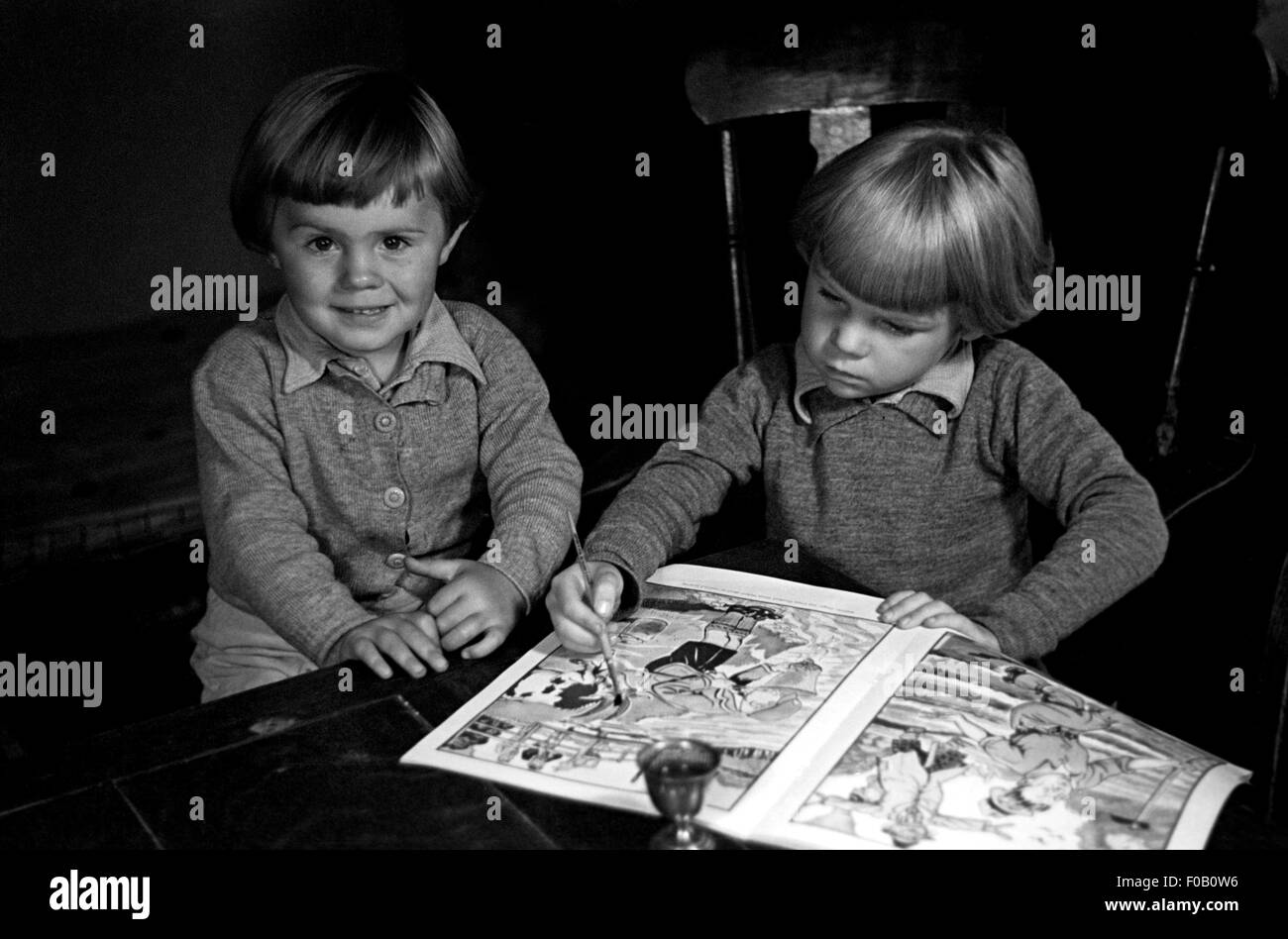 Portrait of two boys Stock Photo