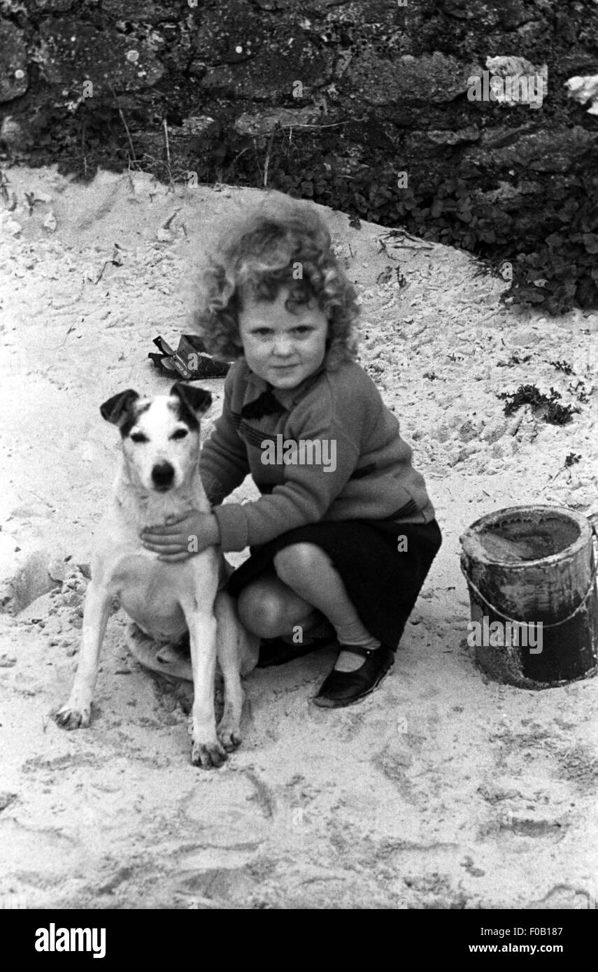 Portrait of a girl with her dog Stock Photo - Alamy