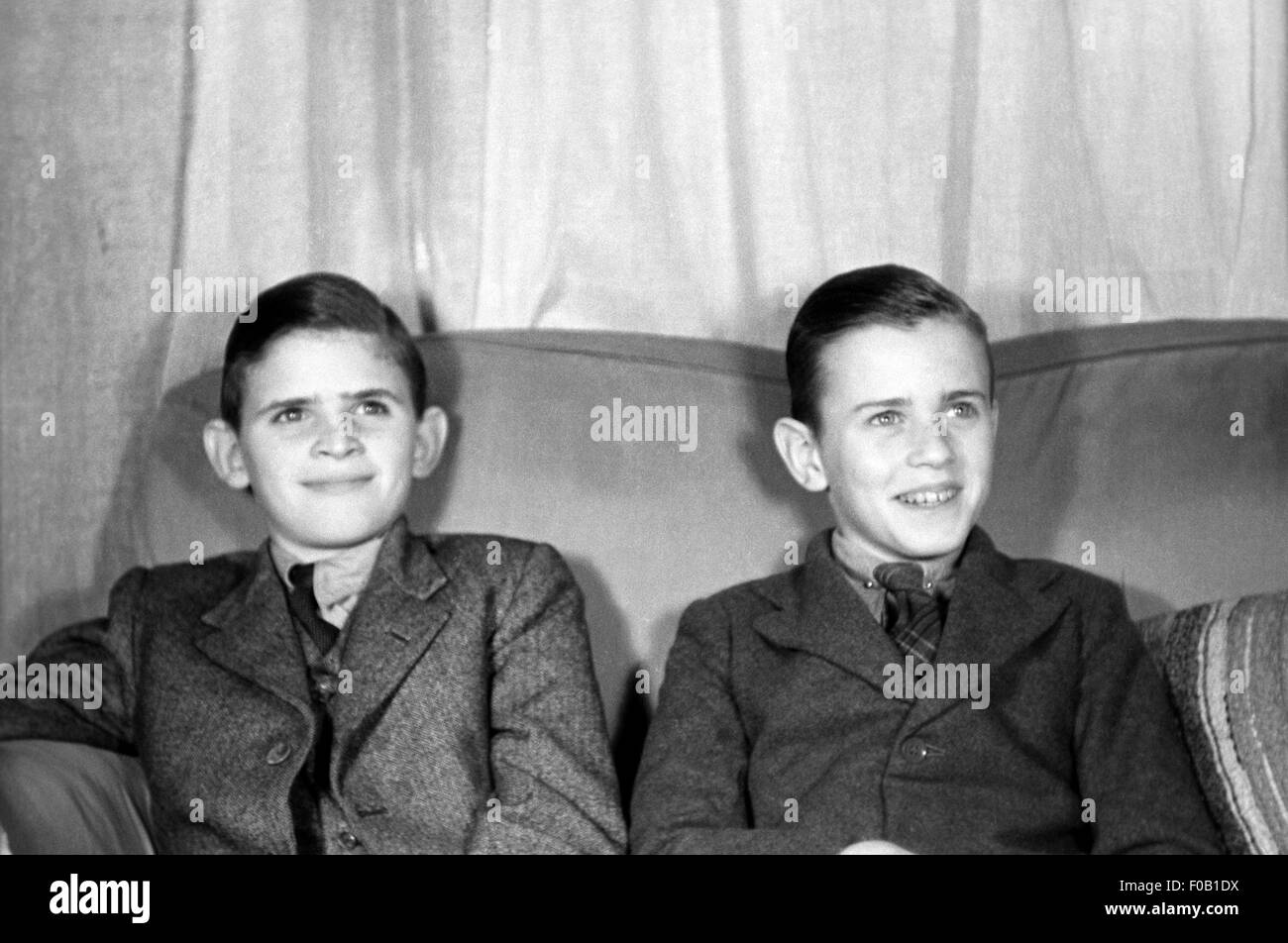 Portrait of two boys Stock Photo