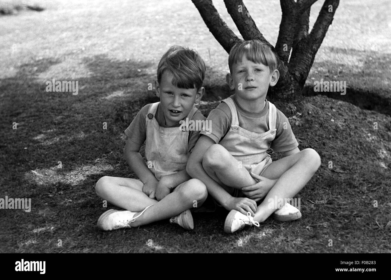 Portrait of two boys Stock Photo - Alamy